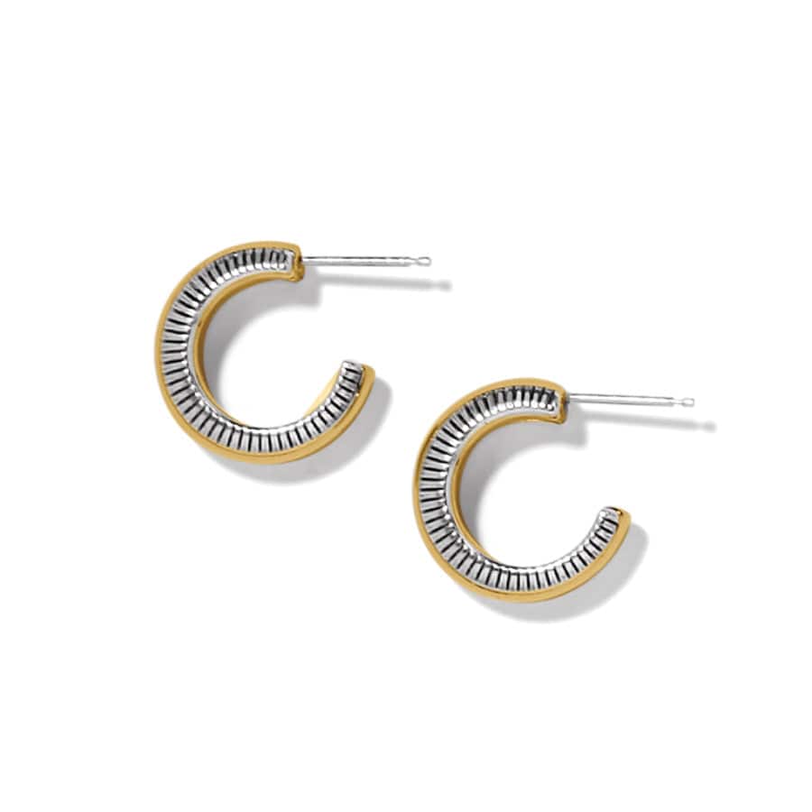 Interlok Noir Golden Small Hoop Earrings silver-gold 2