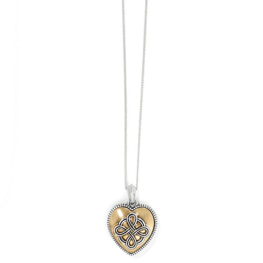 Interlok Noir Reversible Heart Necklace gold-black 2