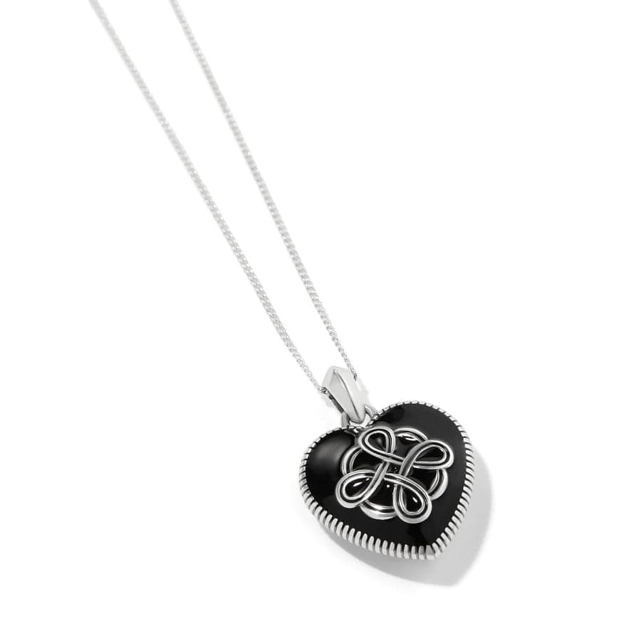 Interlok Noir Reversible Heart Necklace gold-black 4