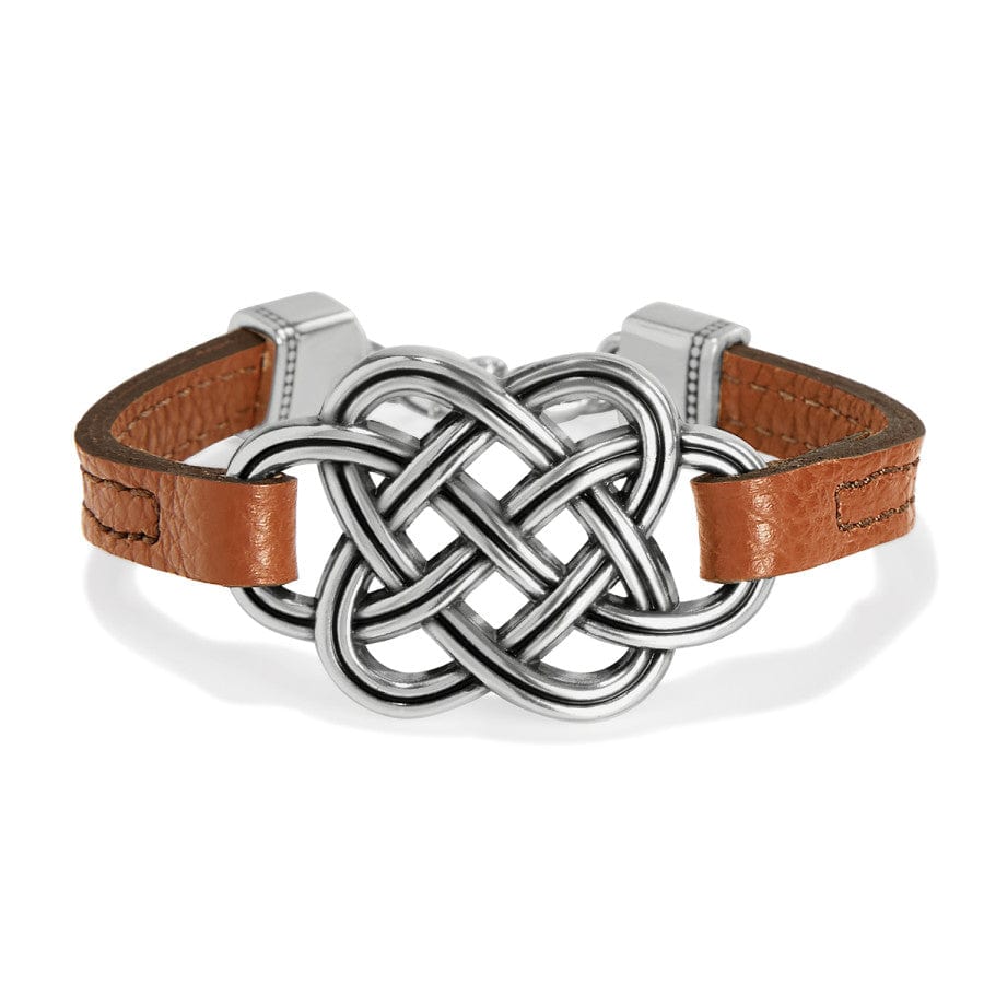 Interlok Trellis Leather Bracelet bourbon 1