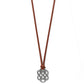Interlok Trellis Leather Necklace