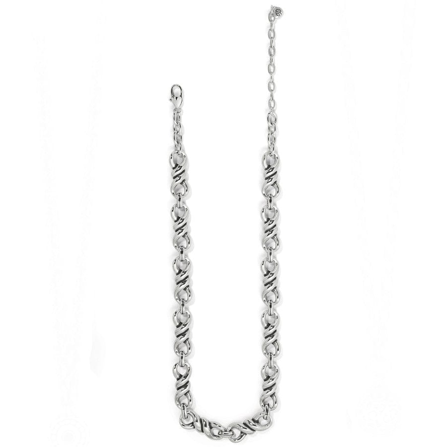 Interlok Twist Collar Necklace silver 2