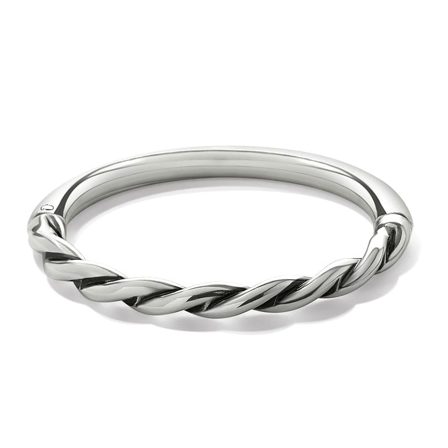 Interlok Twist Hinged Bangle silver 1