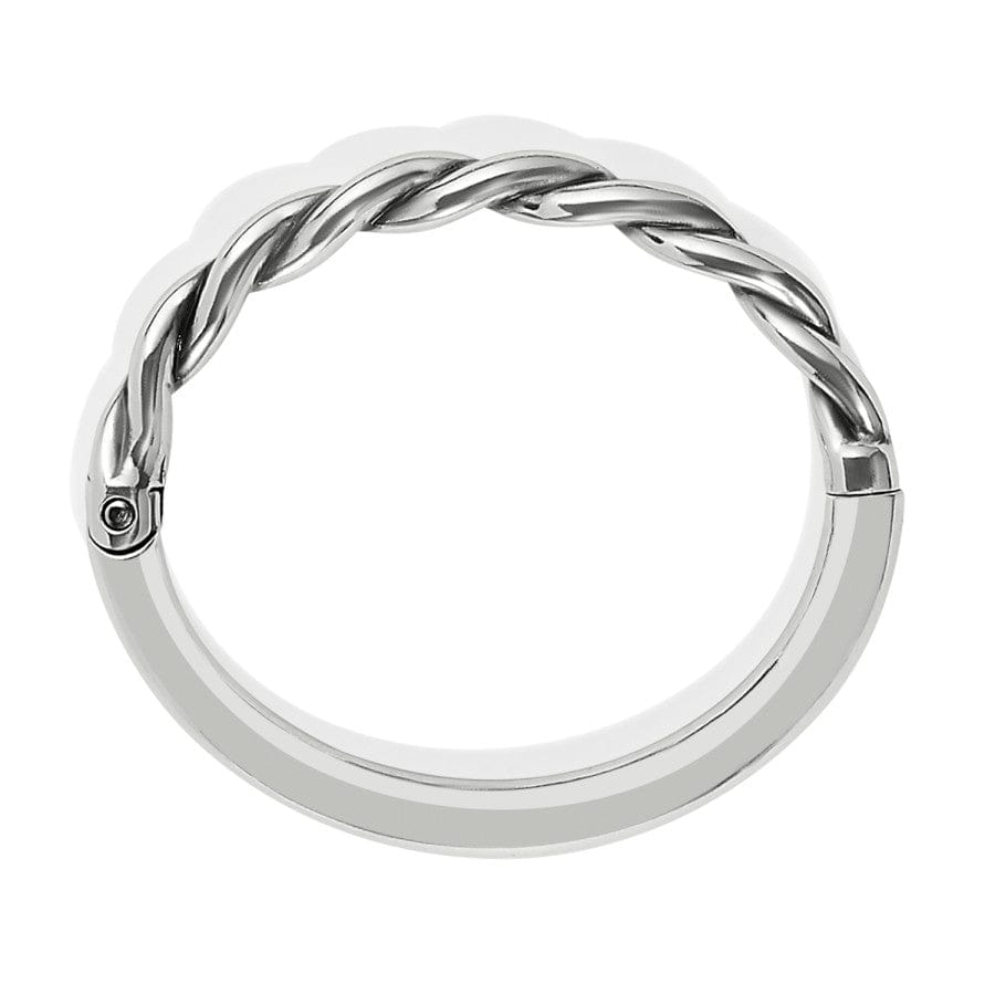 Interlok Twist Hinged Bangle silver 2