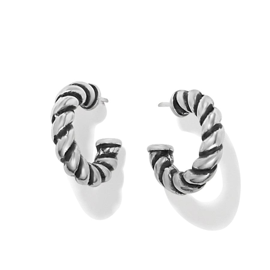 Interlok Twist Small Post Hoop Earrings silver 1