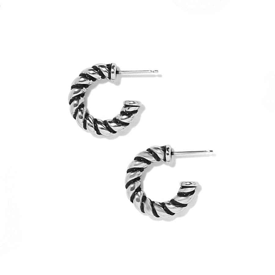 Interlok Twist Small Post Hoop Earrings silver 2