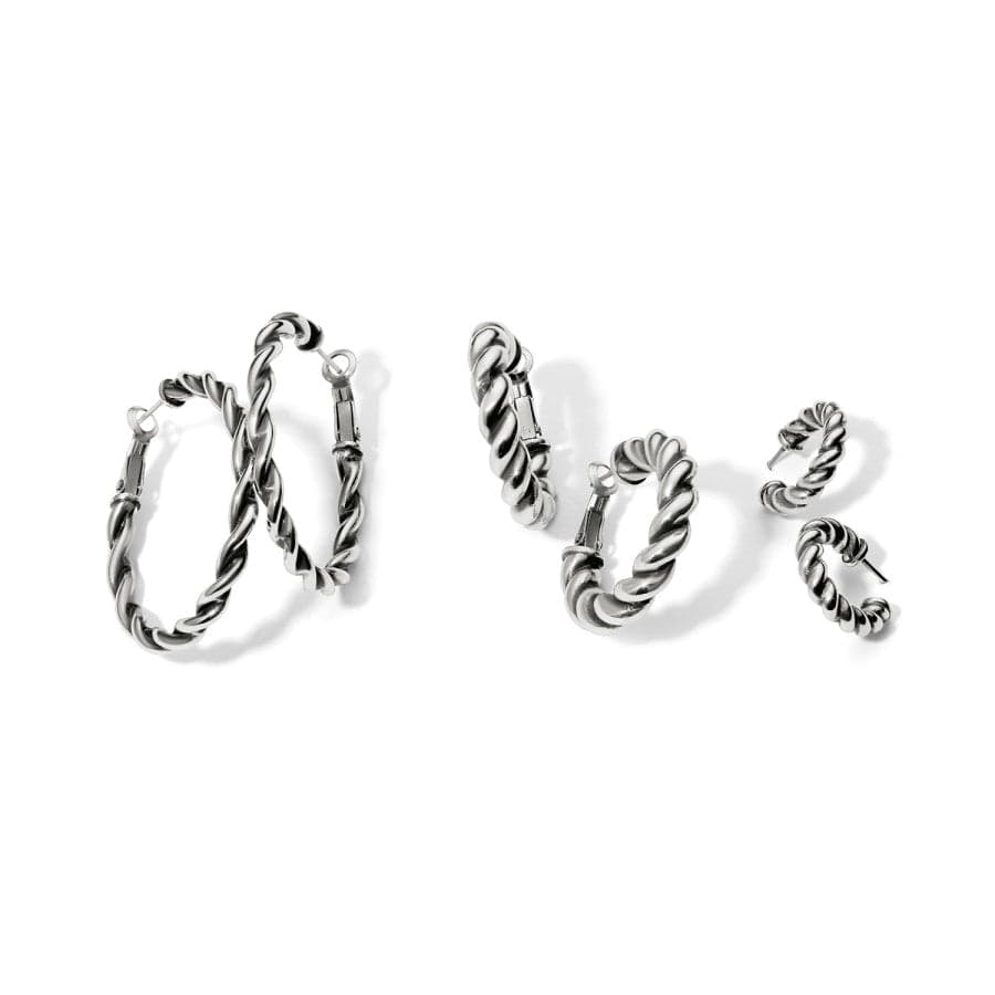 Interlok Twist Small Post Hoop Earrings silver 3