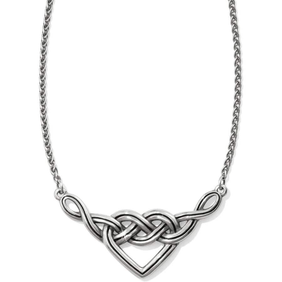 Interlok V Heart Necklace silver 1