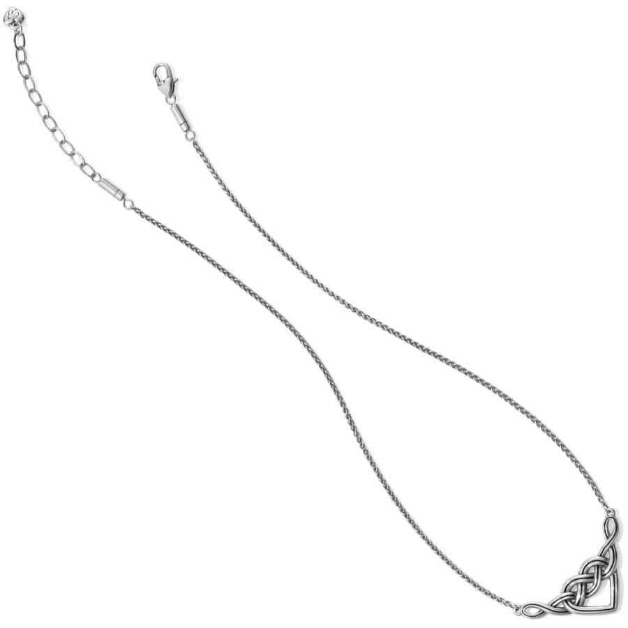 Interlok V Heart Necklace silver 2
