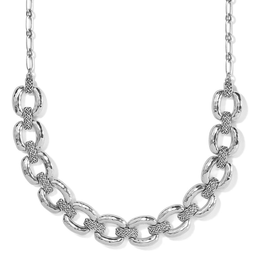 Interlok Woven Collar Necklace silver 1