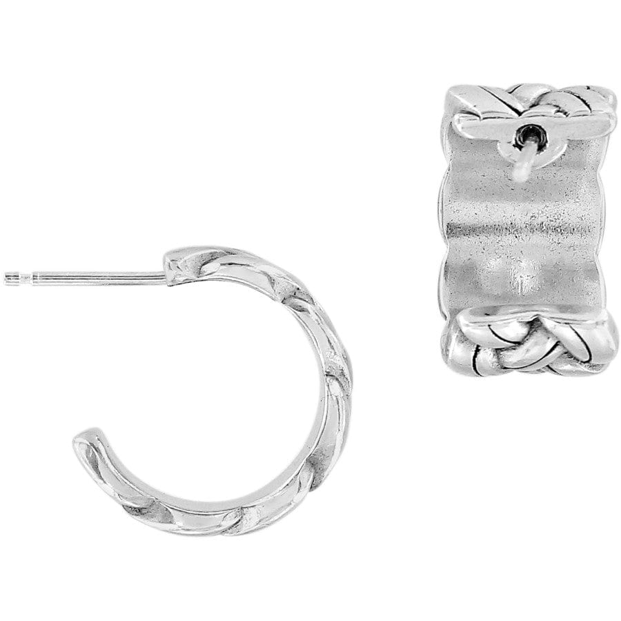 Interlok Woven Hoop Earrings silver 2