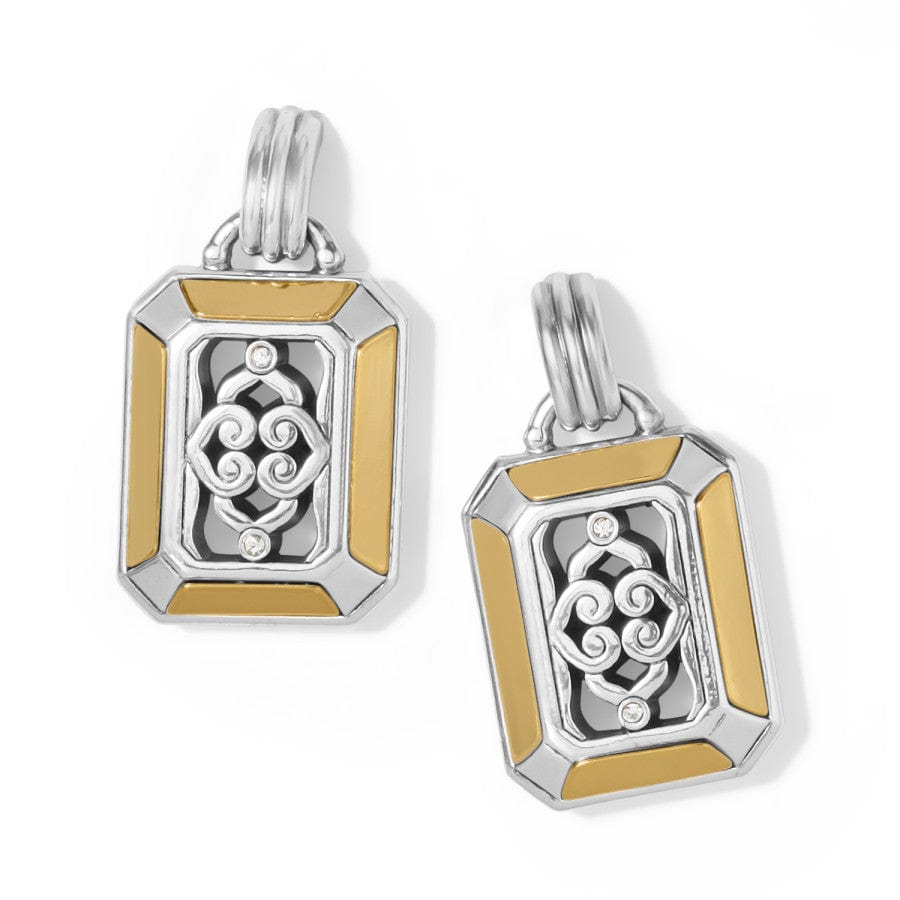 Intrigue Regal Post Drop Earrings silver-gold 1