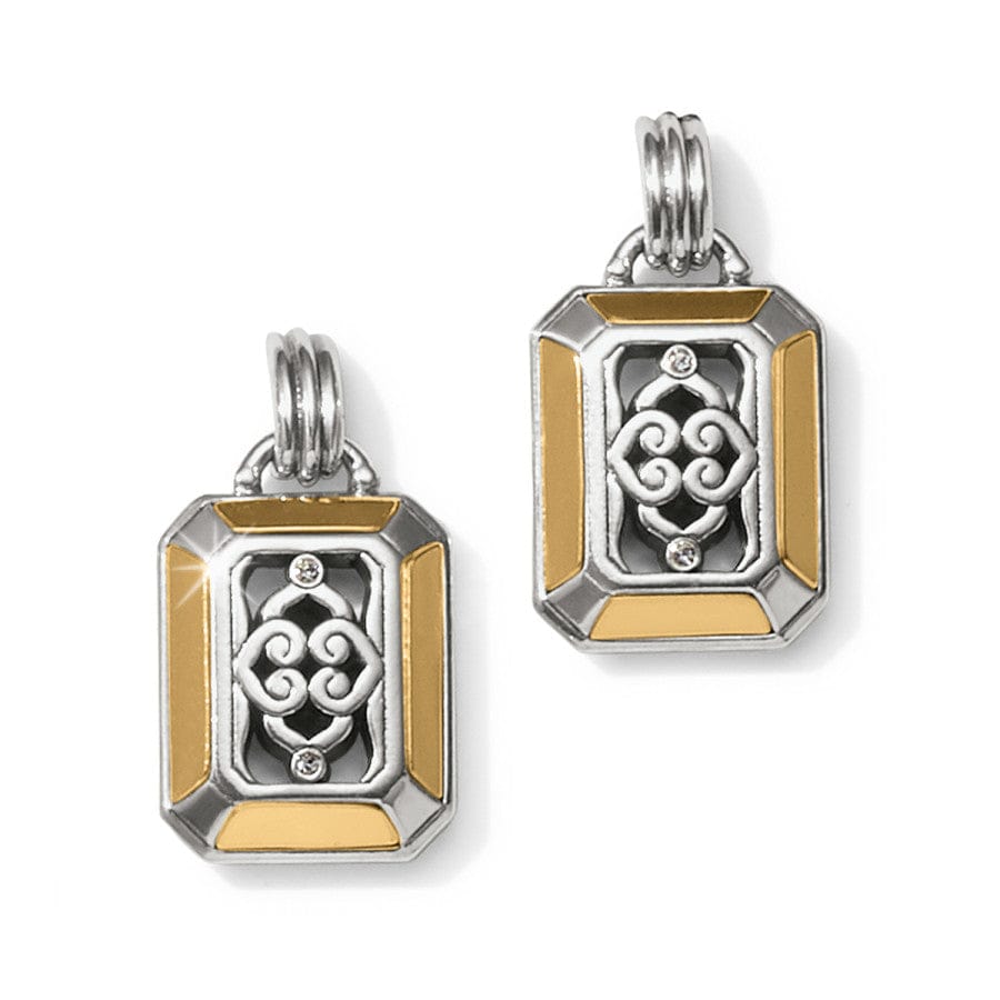 Intrigue Regal Post Drop Earrings silver-gold 2