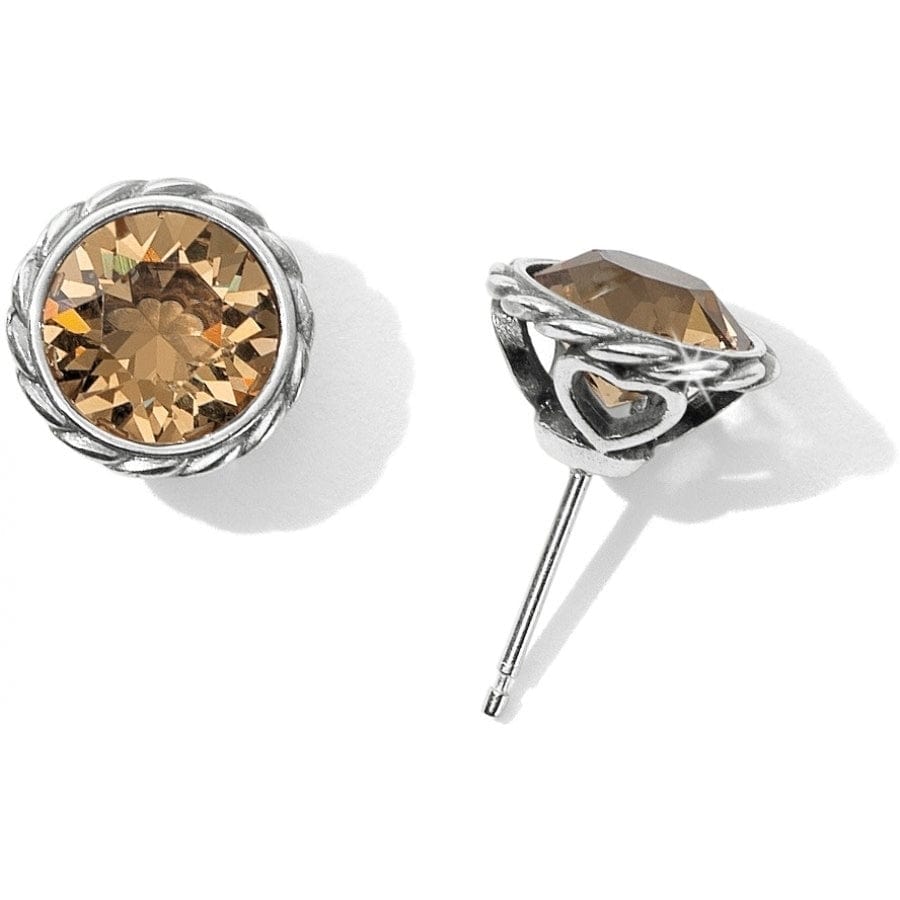 Iris Stud Earrings silver-light-topaz 22