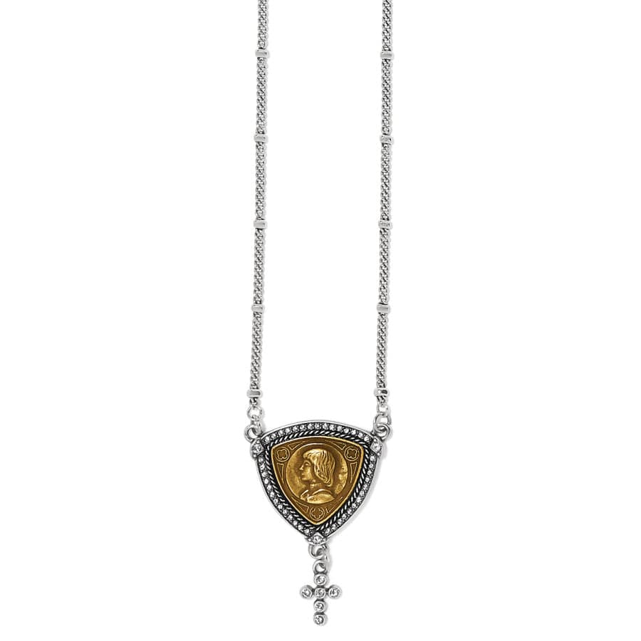 Joan Of Arc Courage Two Tone Necklace silver-gold 1