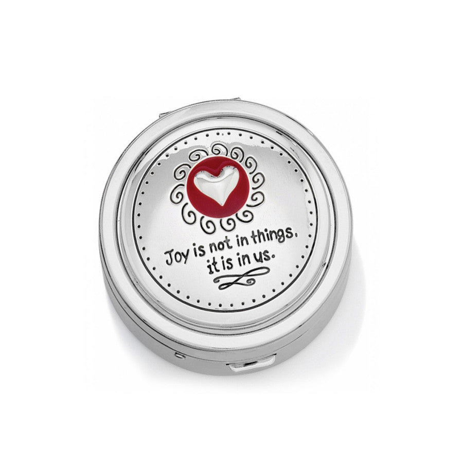 Joyful Heart Pill Box silver-red 1