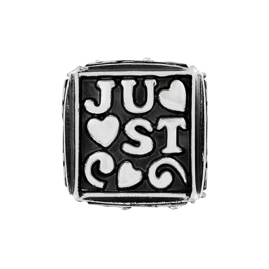 Just Married Cube Bead silver 1