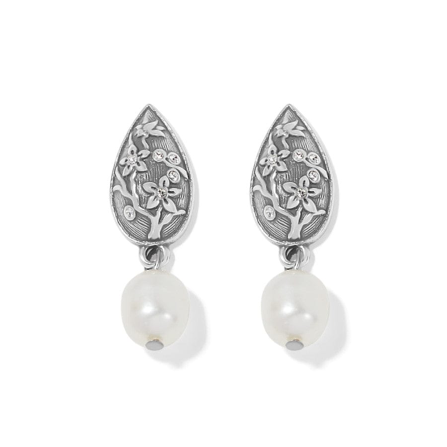 Kyoto In Bloom Pearl Post Drop Earrings silver-pearl 1