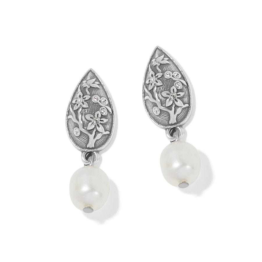 Kyoto In Bloom Pearl Post Drop Earrings silver-pearl 2