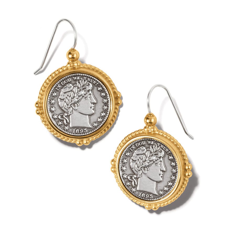 Lady Liberty French Wire Earrings silver-gold 1