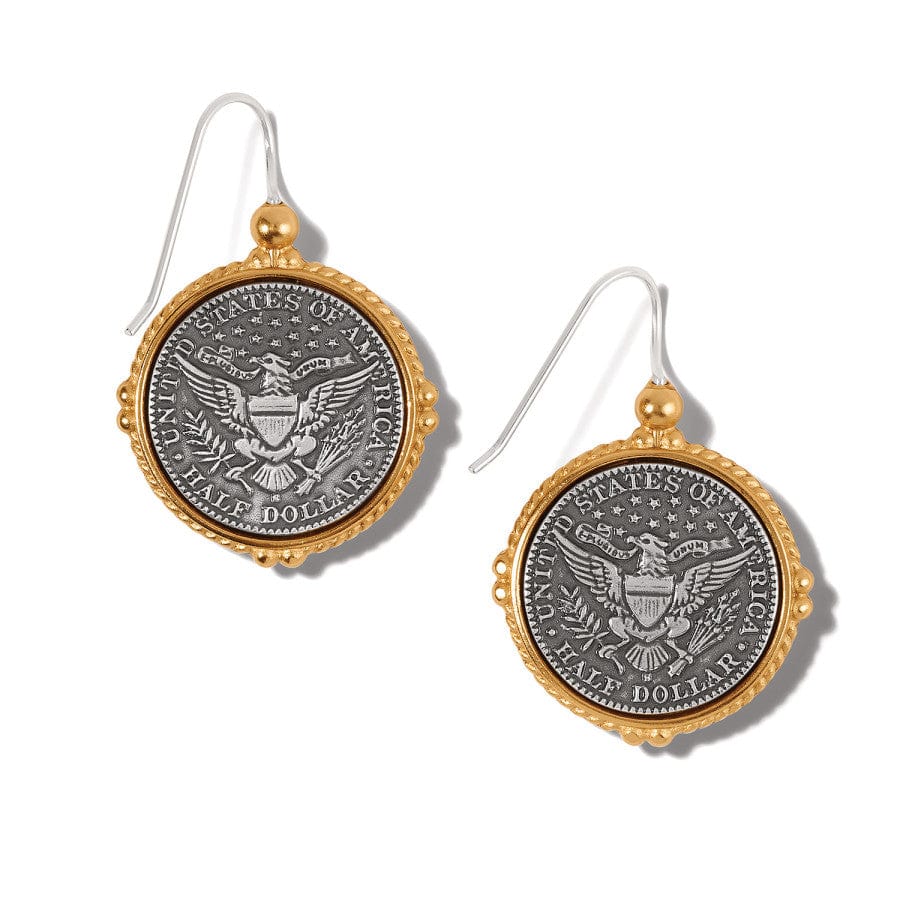 Lady Liberty French Wire Earrings silver-gold 2
