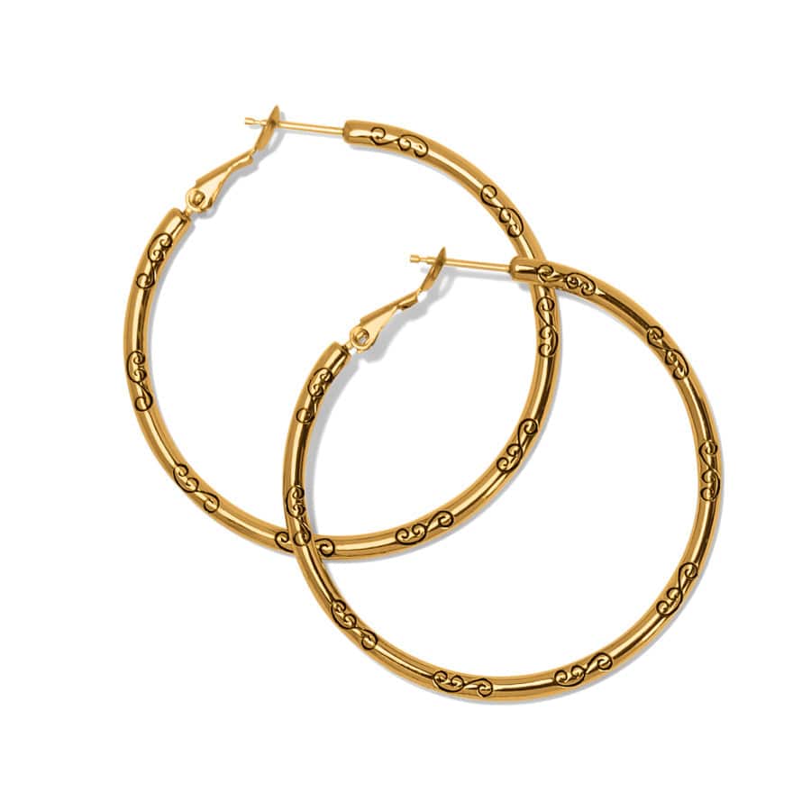 Large Hoop Charm Earrings gold 4