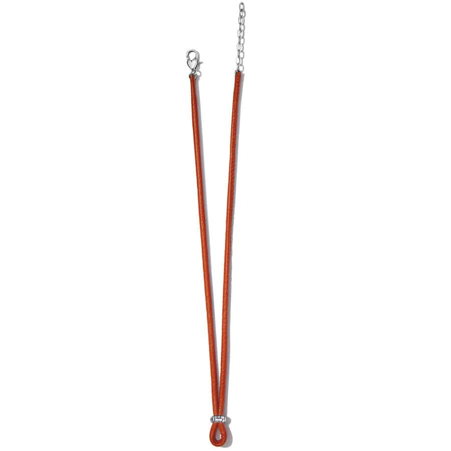Leather Amulet Necklace orange-poppy 6
