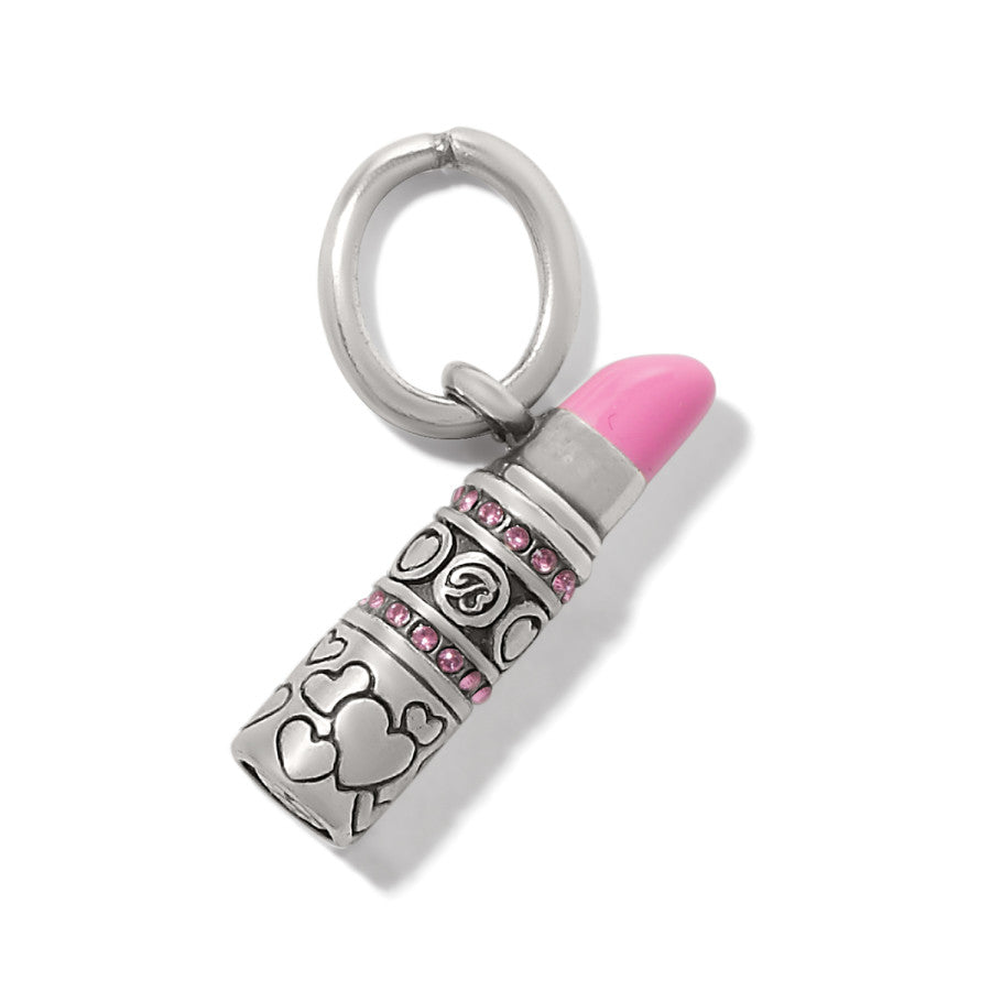 Lipstick Charm silver-pink 1