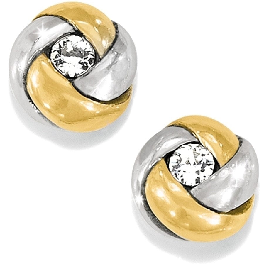 Love Me Knot Mini Post Earrings silver-gold 5