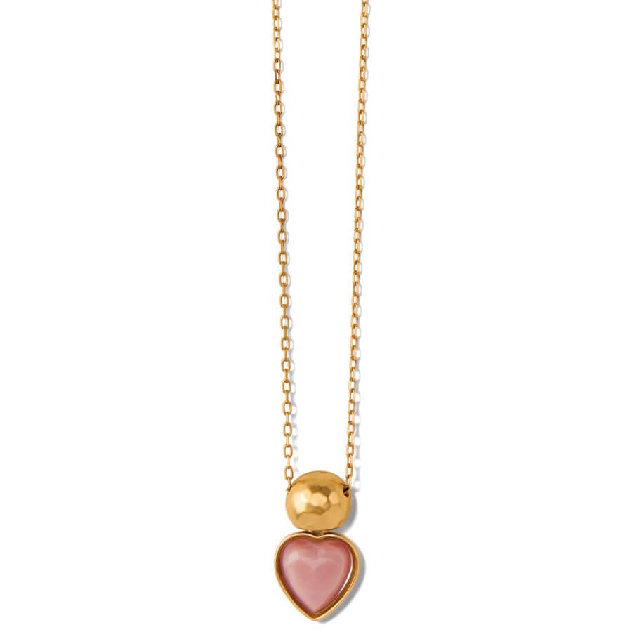 Loving Heart Necklace gold-pink 1