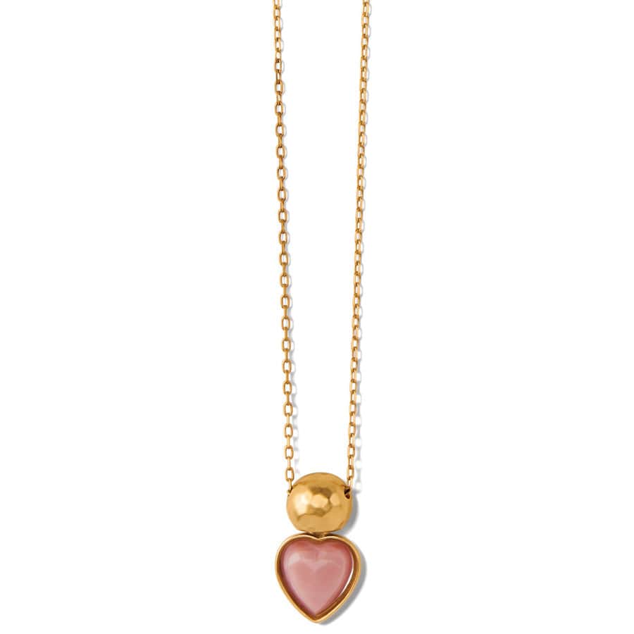 Loving Heart Necklace gold-pink 2