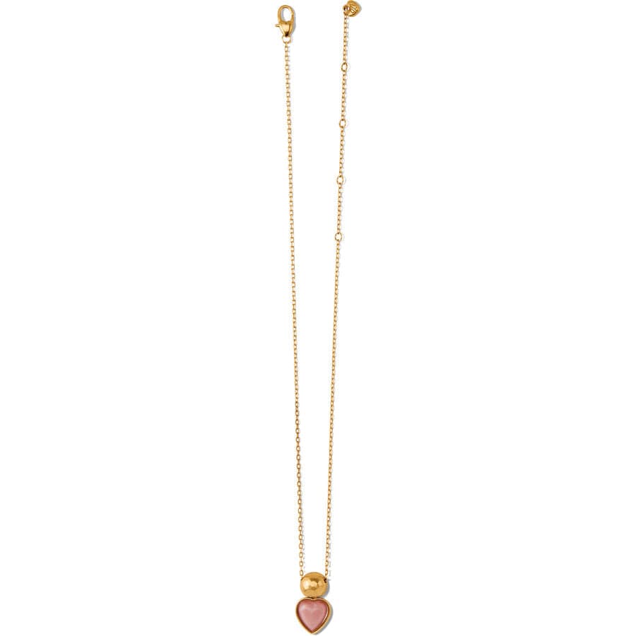 Loving Heart Necklace gold-pink 2