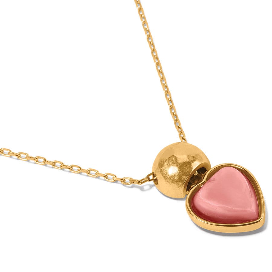 Loving Heart Necklace gold-pink 4