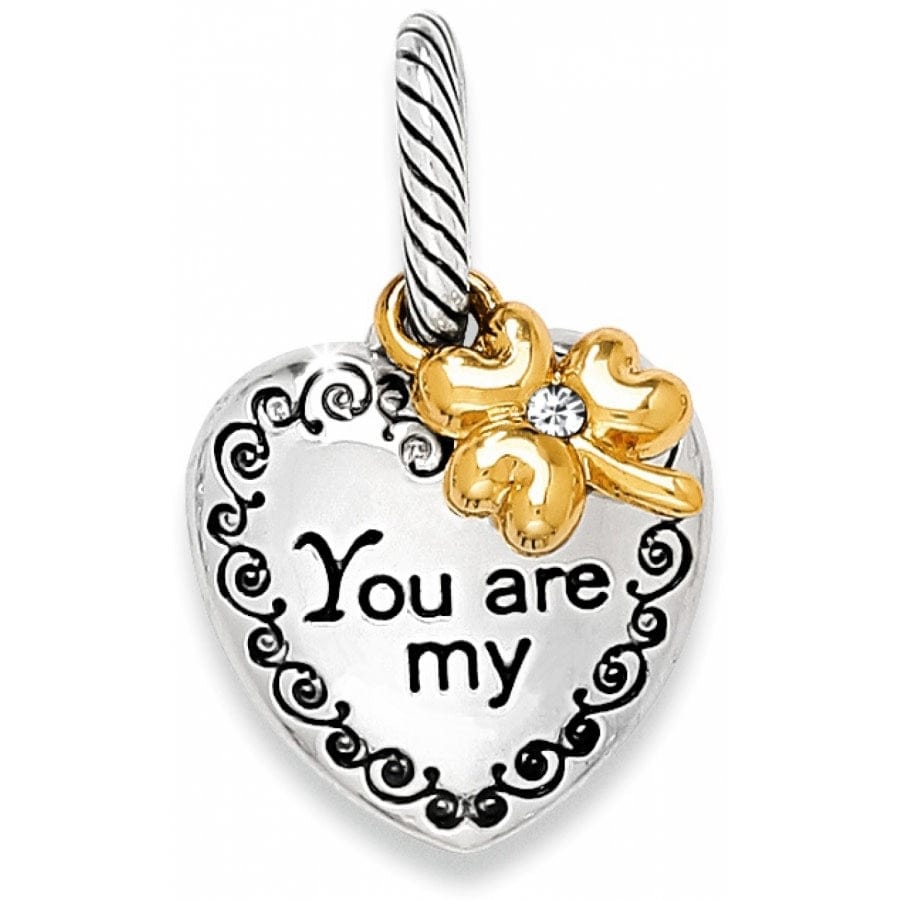 Lucky Twirl Heart Charm silver-gold 1