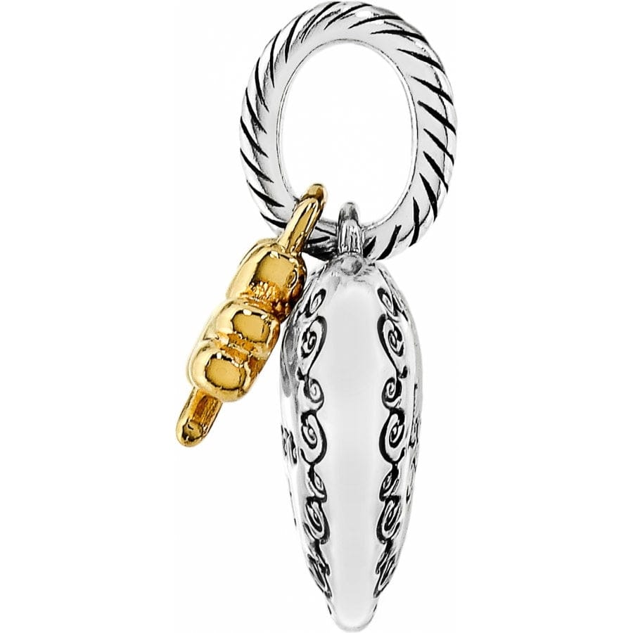 Lucky Twirl Heart Charm silver-gold 2