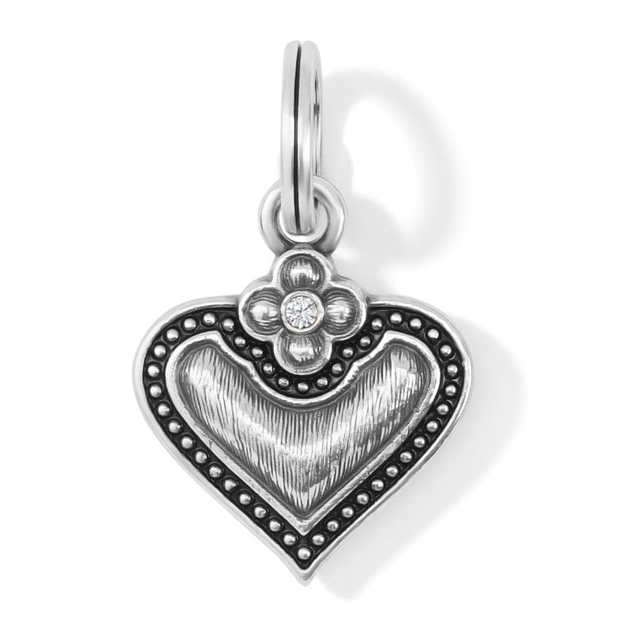 Luna Heart Charm silver 1