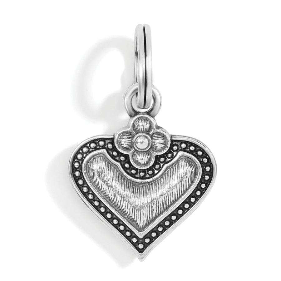 Luna Heart Charm silver 2