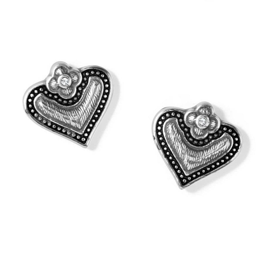 Luna Heart Mini Post Earrings silver 1