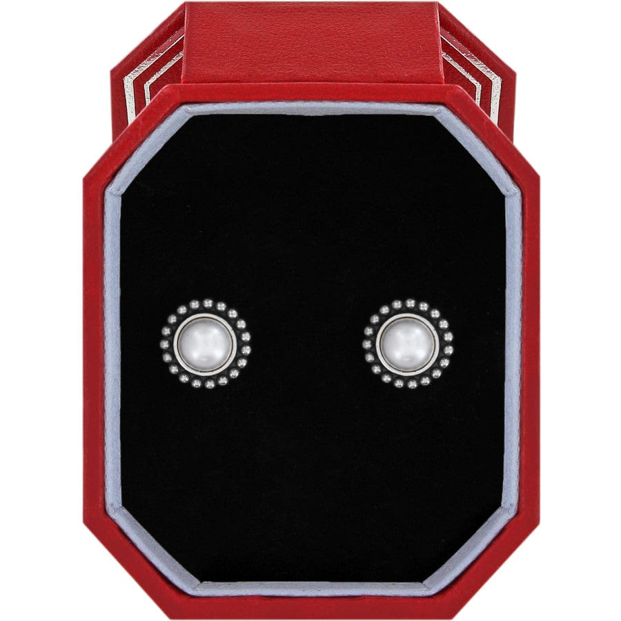 Luster Mini Post Earrings Gift Box silver-pearl 1