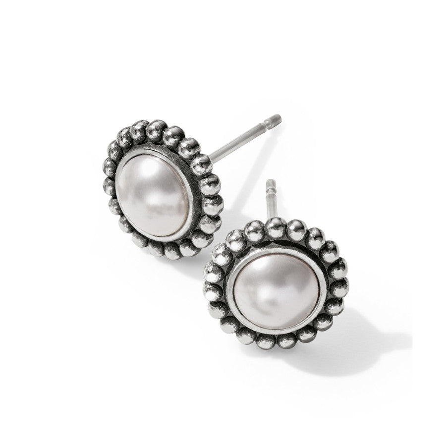 Luster Mini Post Earrings silver-pearl 1
