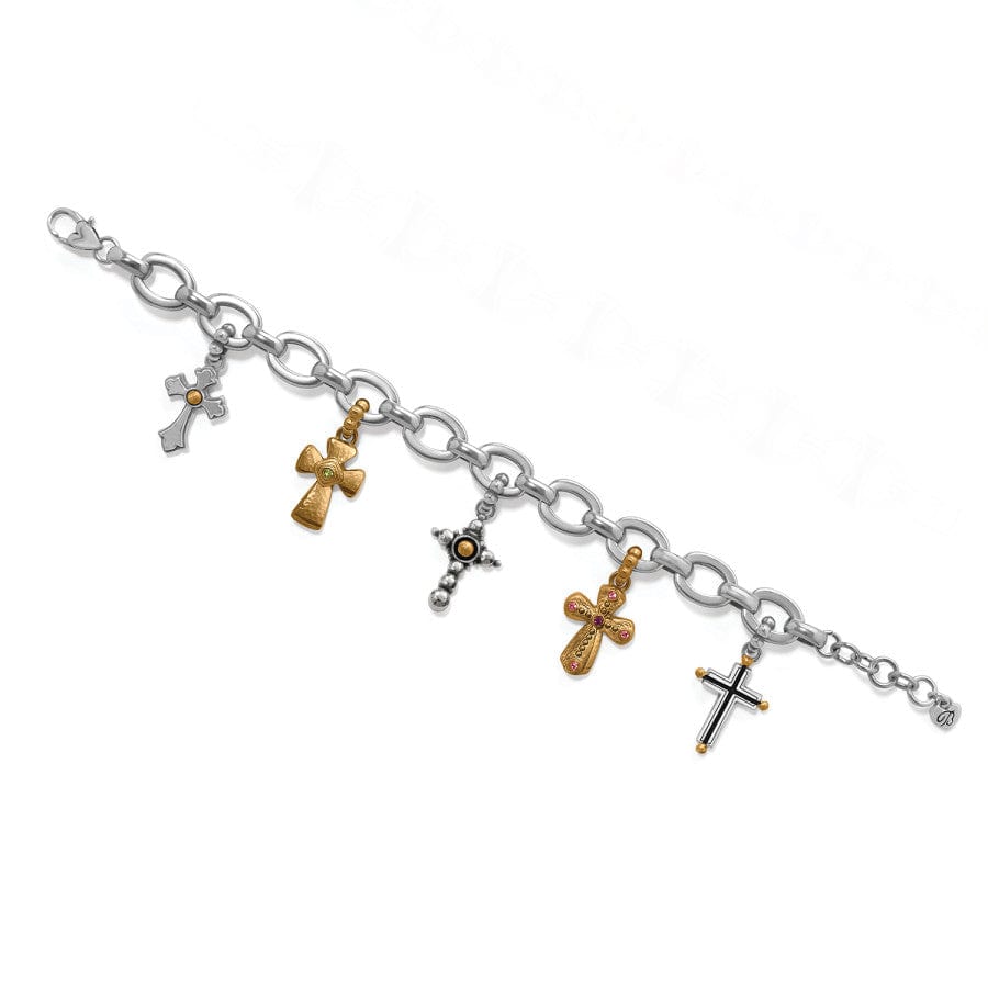 Majestic Cross Charm Bracelet silver-gold 3