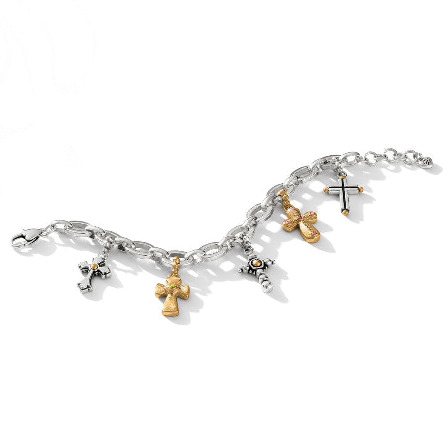 Majestic Cross Charm Bracelet silver-gold 4