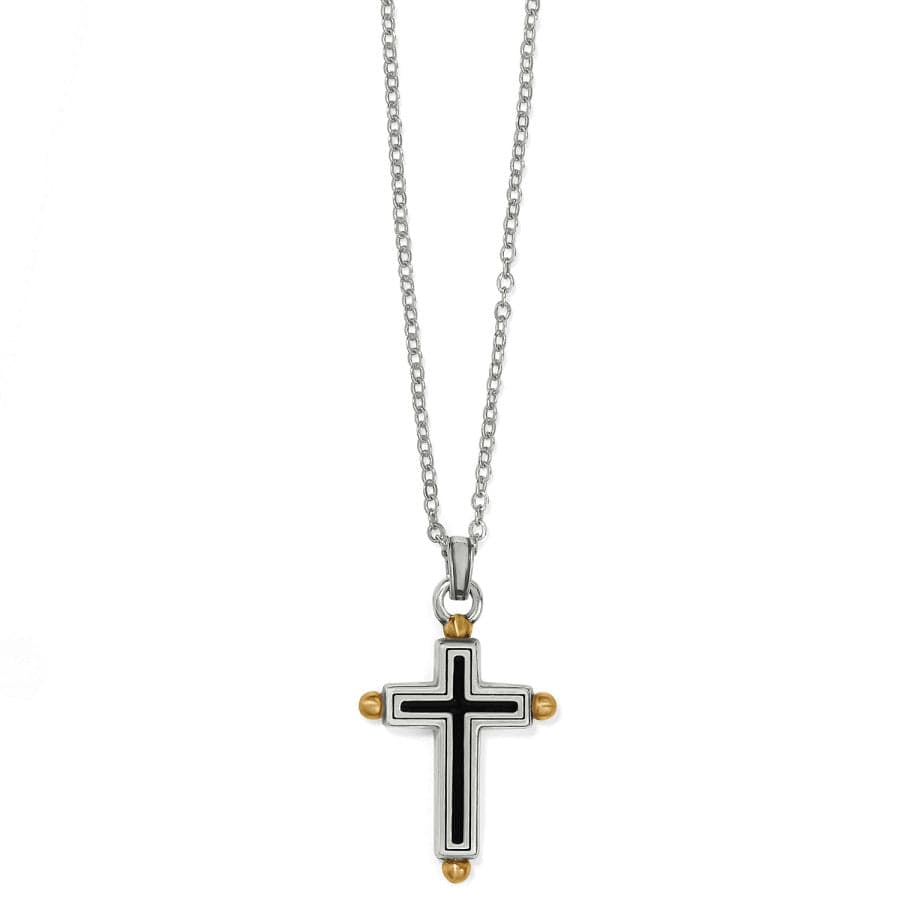 Majestic Gallant Cross Reversible Necklace silver-gold 1