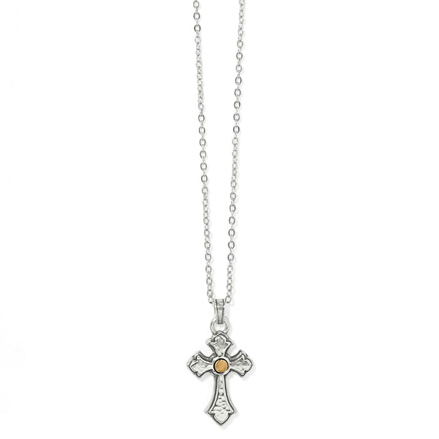 Majestic Regal Cross Reversible Necklace silver-gold 1