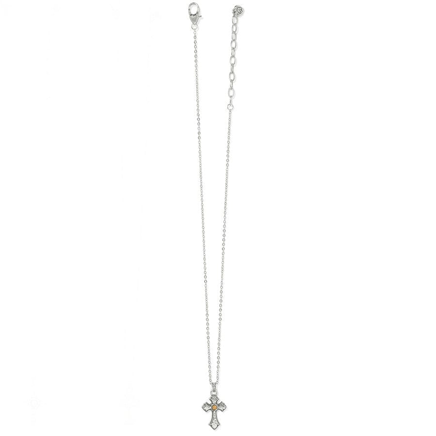 Majestic Regal Cross Reversible Necklace silver-gold 2