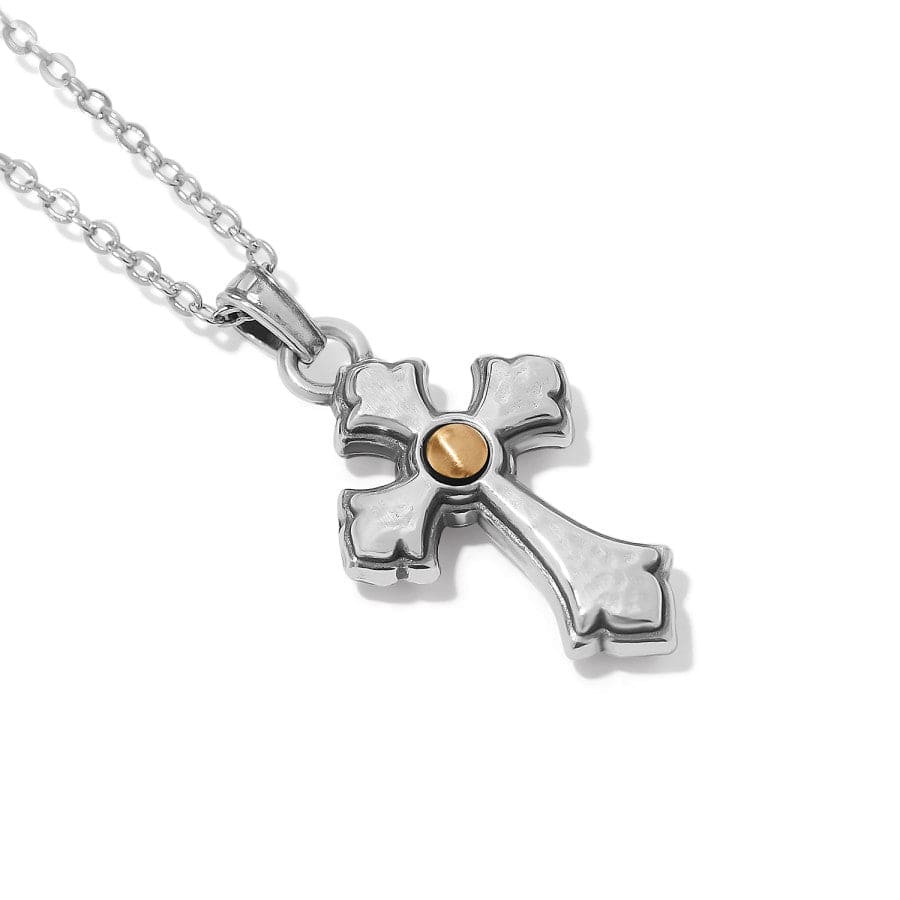 Majestic Regal Cross Reversible Necklace silver-gold 4