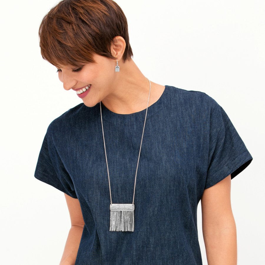 Marrakesh Long Tassel Necklace silver 4