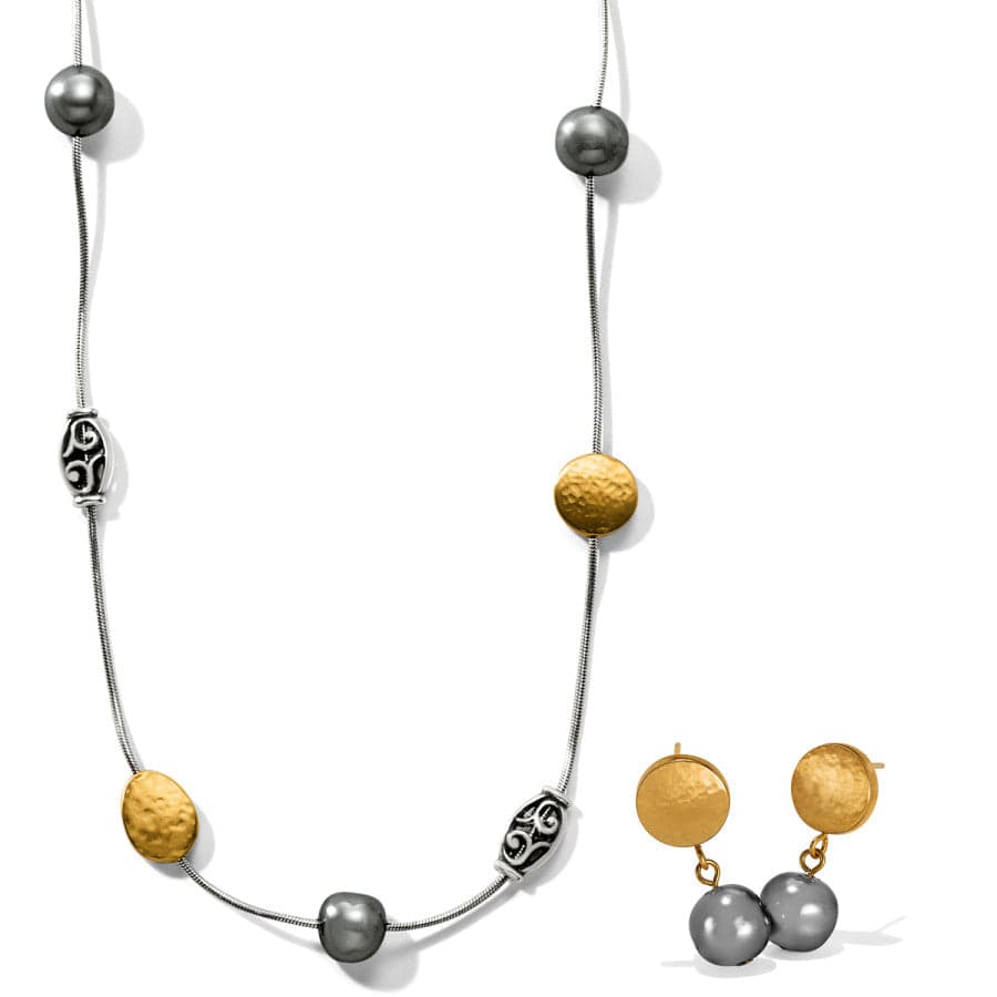 Mediterranean Gray Pearl Jewelry Gift Set gray 1