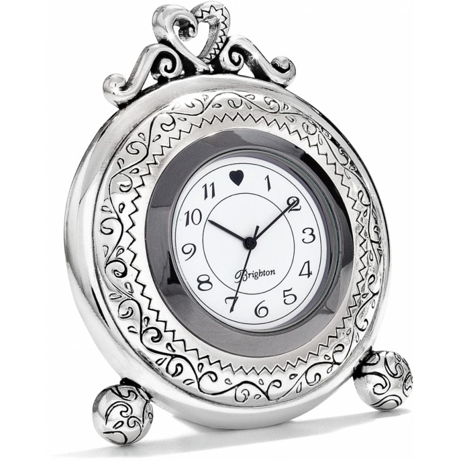 Memphis Etched Clock silver 1