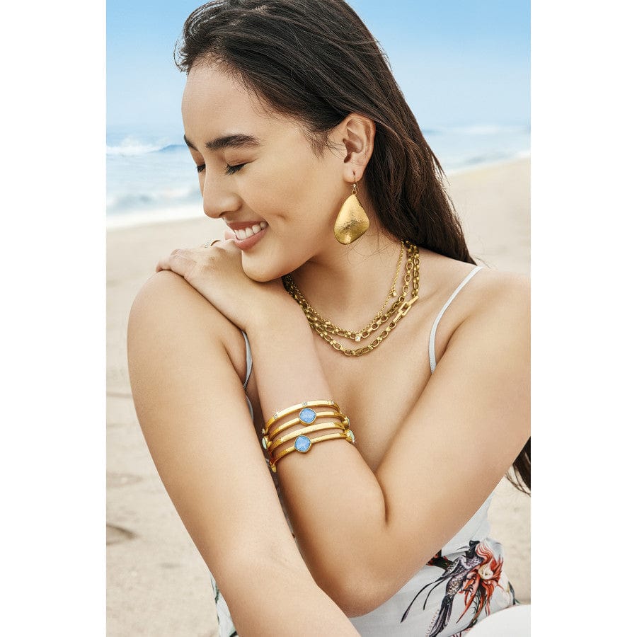 Mercury Bangle brushed-gold-blue 7